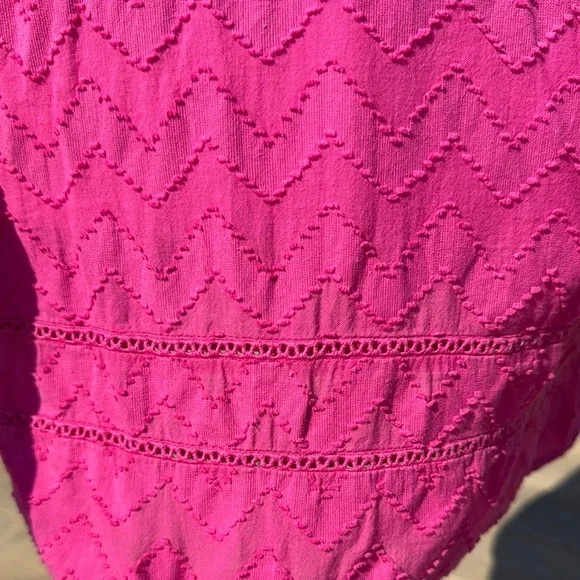 INC International Concepts Pink 3/4 Sleeve Relaxed Blouse Trina Turk - Picture 4 of 8